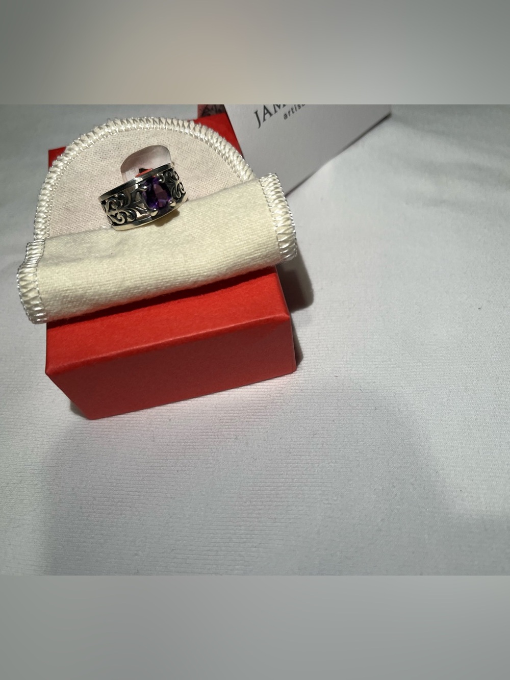 James avery adoree 925 AMETHYST RING size 7 -NEW WITH BOX. - Picture 2 of 12